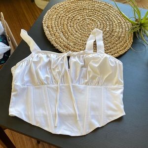 White Corset style top